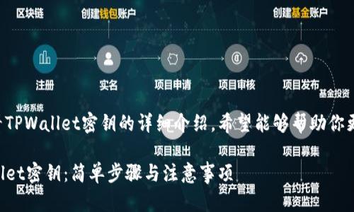 以下是关于如何查看TPWallet密钥的详细介绍，希望能够帮助你更好地了解这一过程。

如何轻松查看TPWallet密钥：简单步骤与注意事项